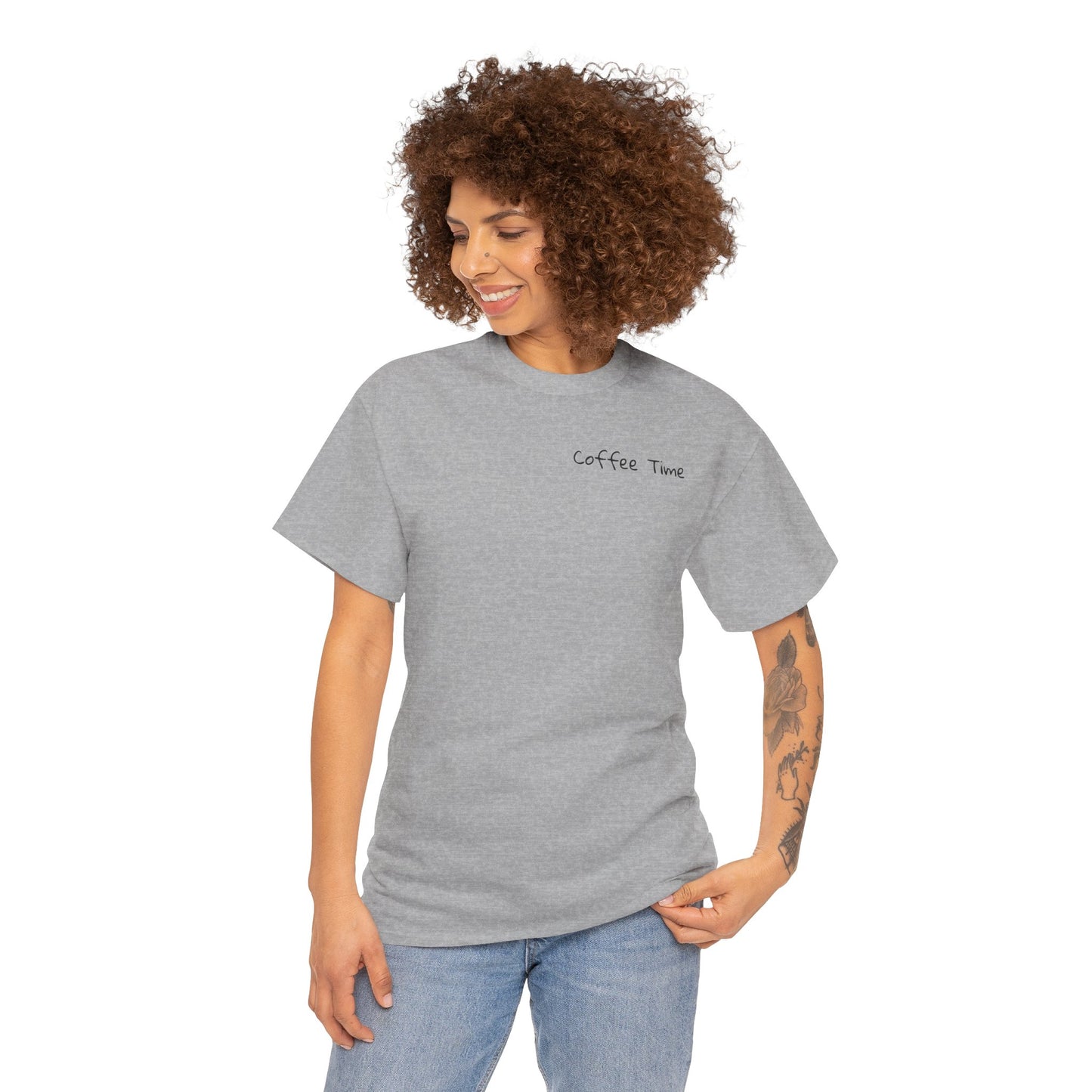 Coffee Time Unisex Heavy Cotton Tee - Faith & Caffeine Inspiration