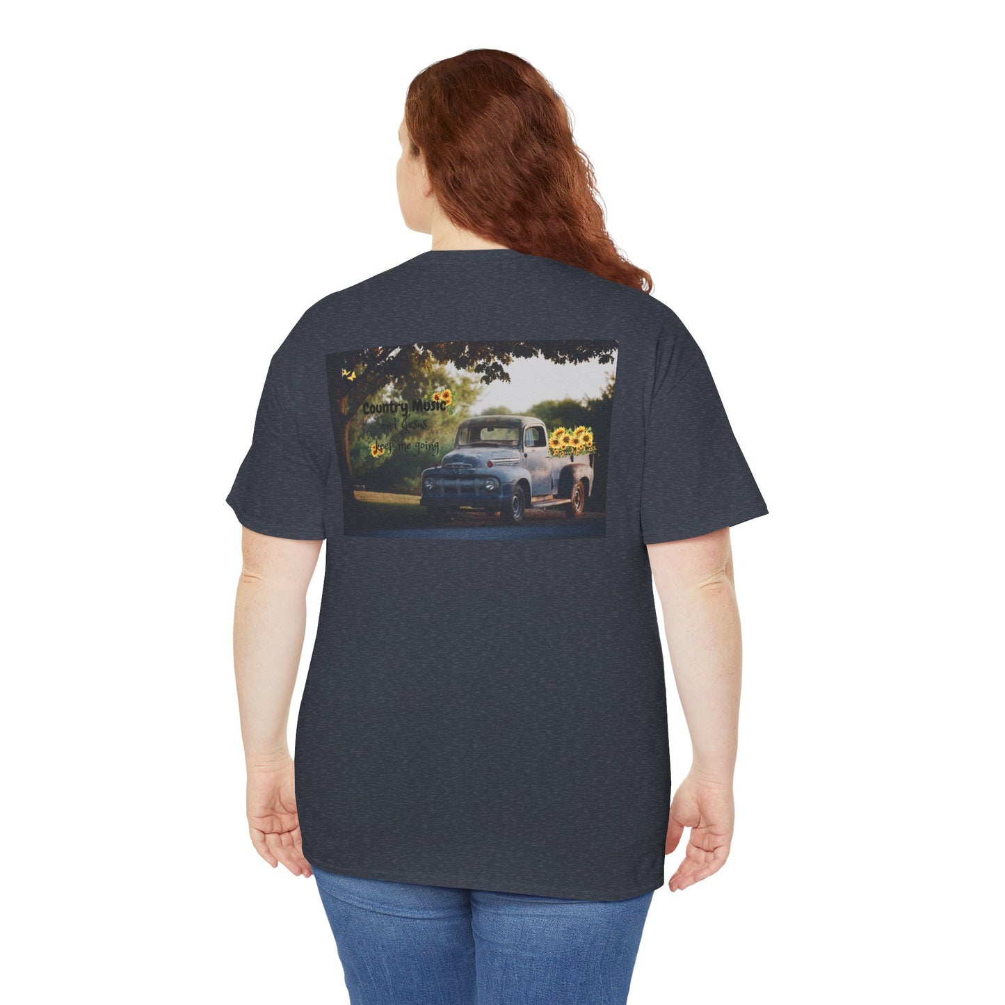 Unisex Heavy Cotton Tee with Country Music Design - Perfect for Music Lovers & Casual Outings