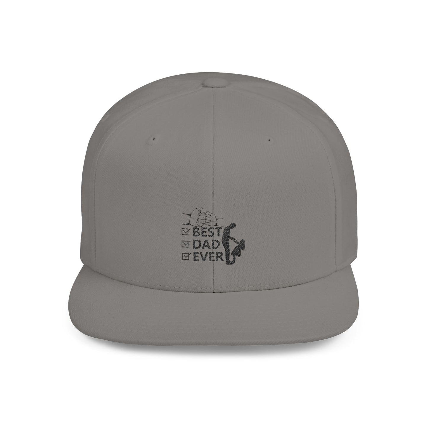 Best Dad Ever Flat Bill Snapback Hat