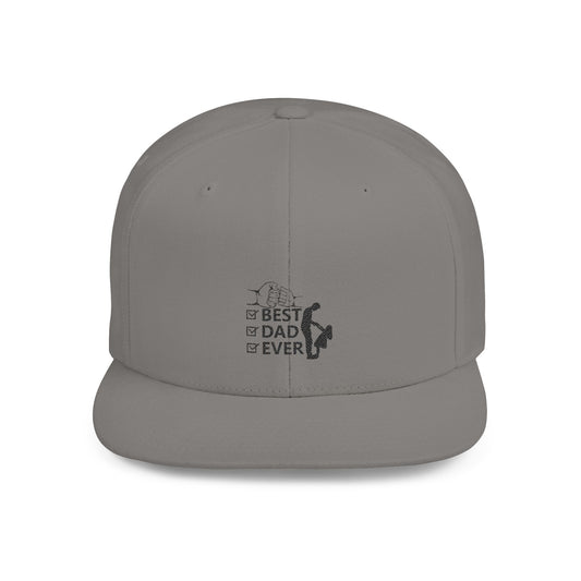 Best Dad Ever Flat Bill Snapback Hat