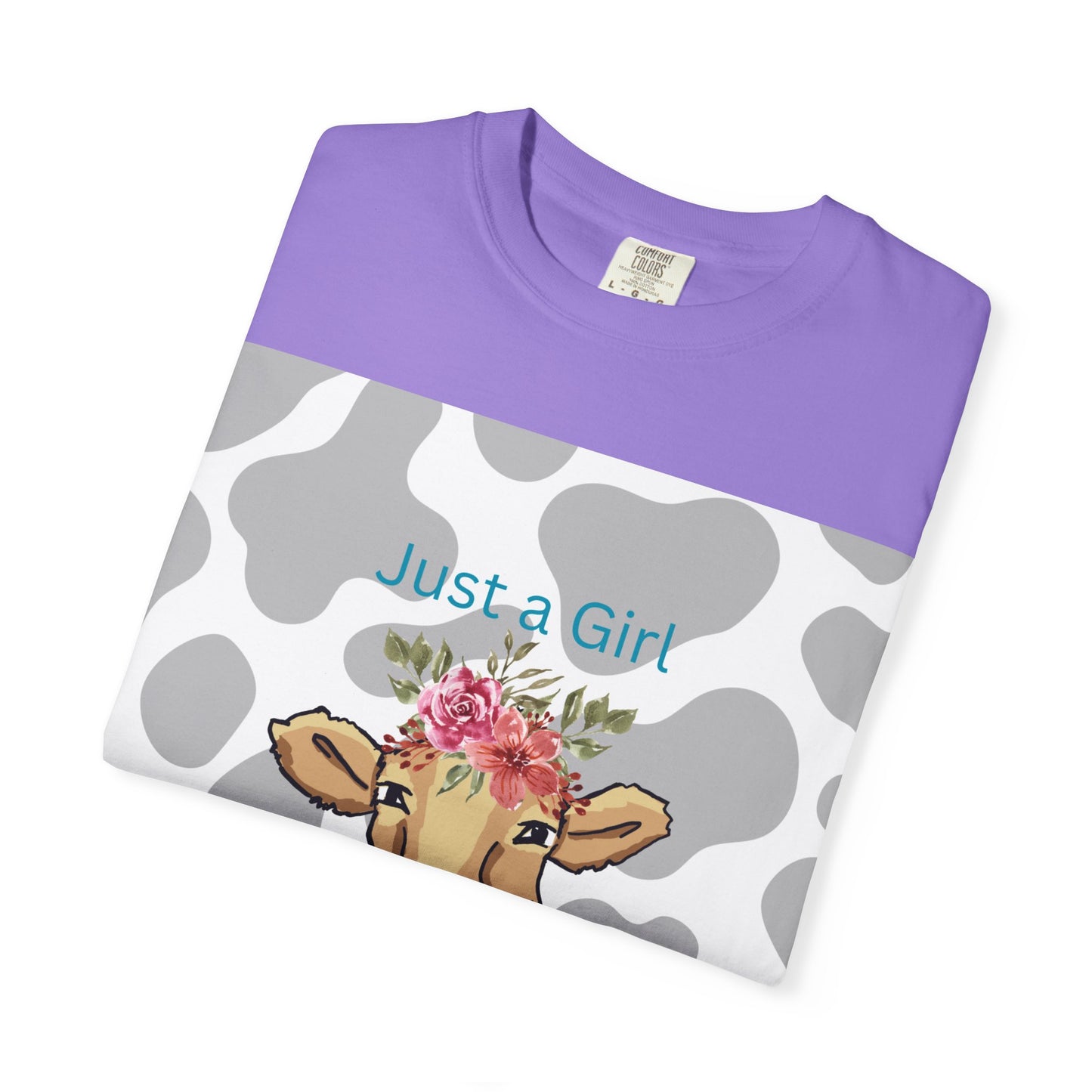 Just a Girl Who Loves Cows T-shirt - Fun and Whimsical Cotton Tee for Animal Lovers