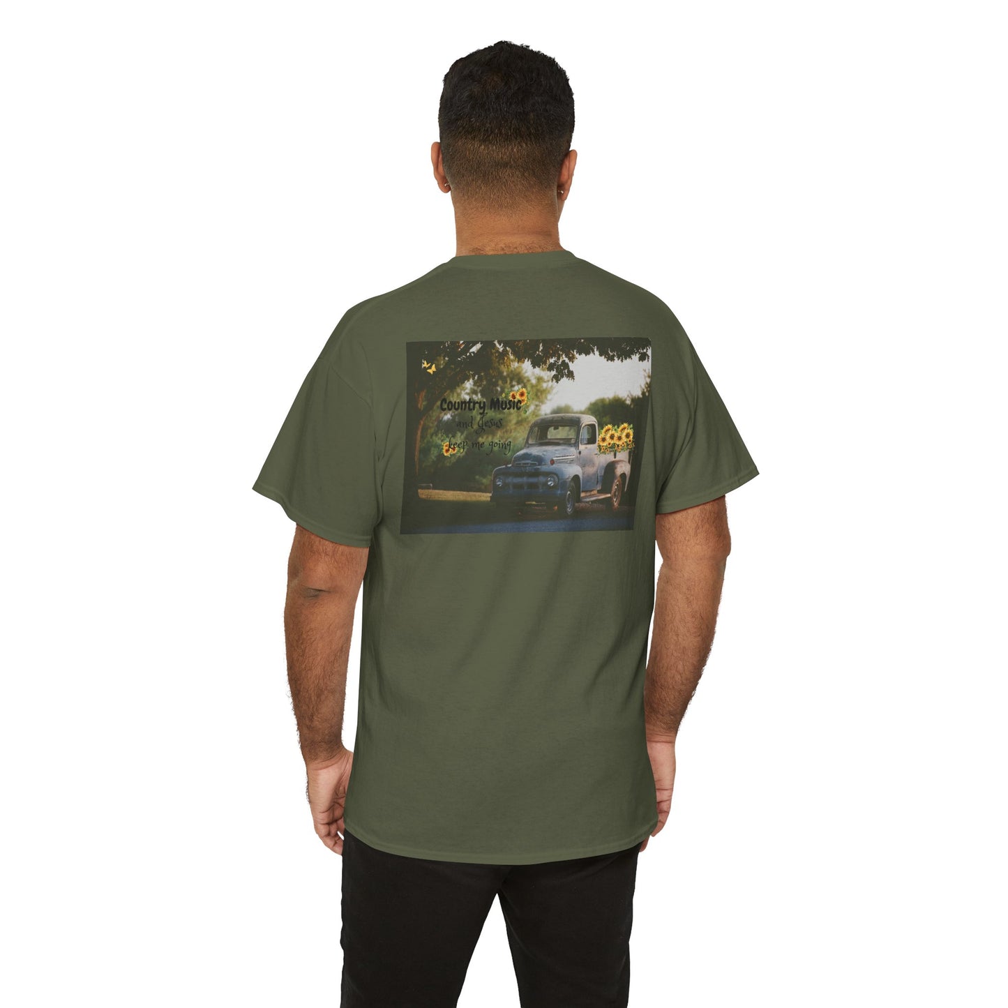 Unisex Heavy Cotton Tee with Country Music Design - Perfect for Music Lovers & Casual Outings