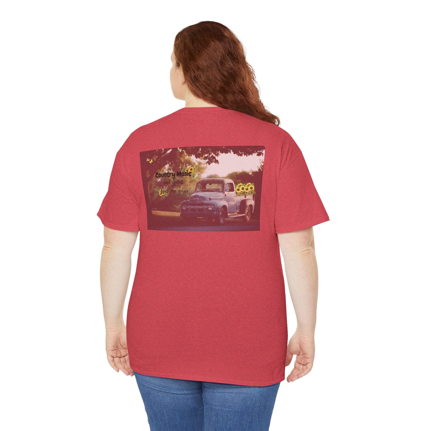 Unisex Heavy Cotton Tee with Country Music Design - Perfect for Music Lovers & Casual Outings