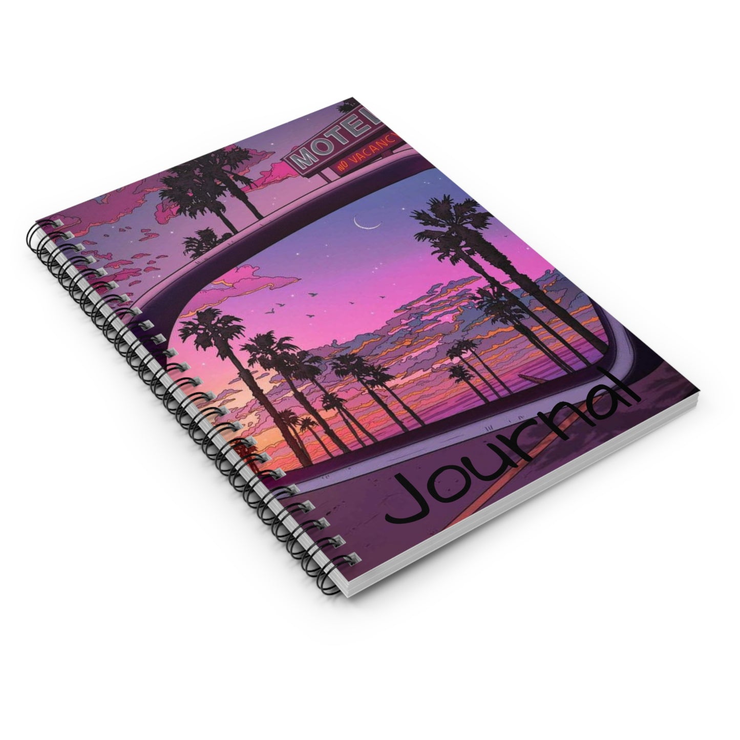 Tropical Sunset Spiral Notebook - Ruled Line Journal for Dreamers