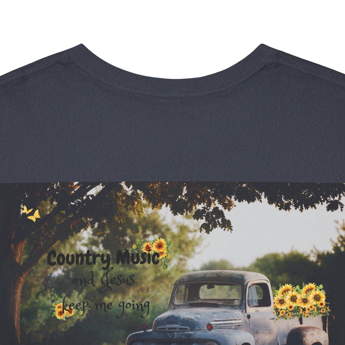 Unisex Heavy Cotton Tee with Country Music Design - Perfect for Music Lovers & Casual Outings