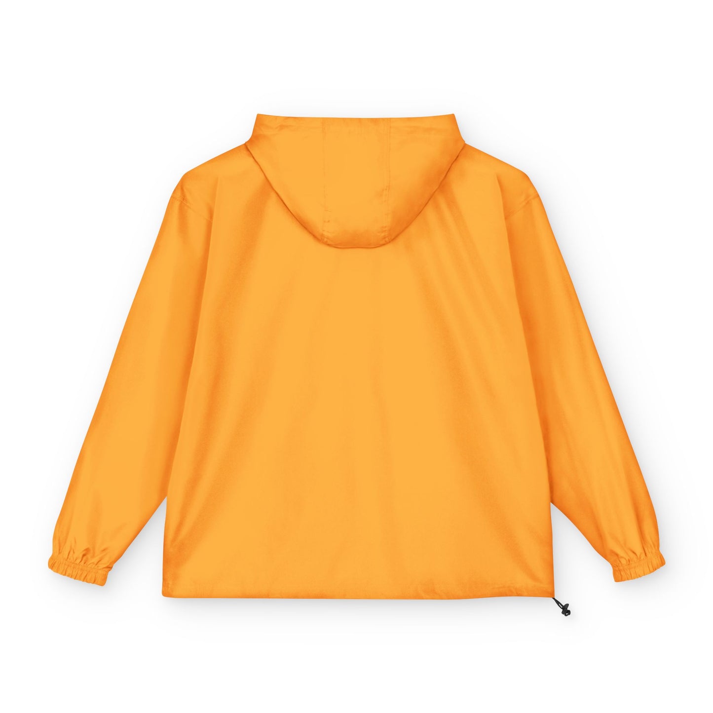 Unisex Packable Anorak Jacket - Lightweight Orange Rain Gear with Inspirational Quote