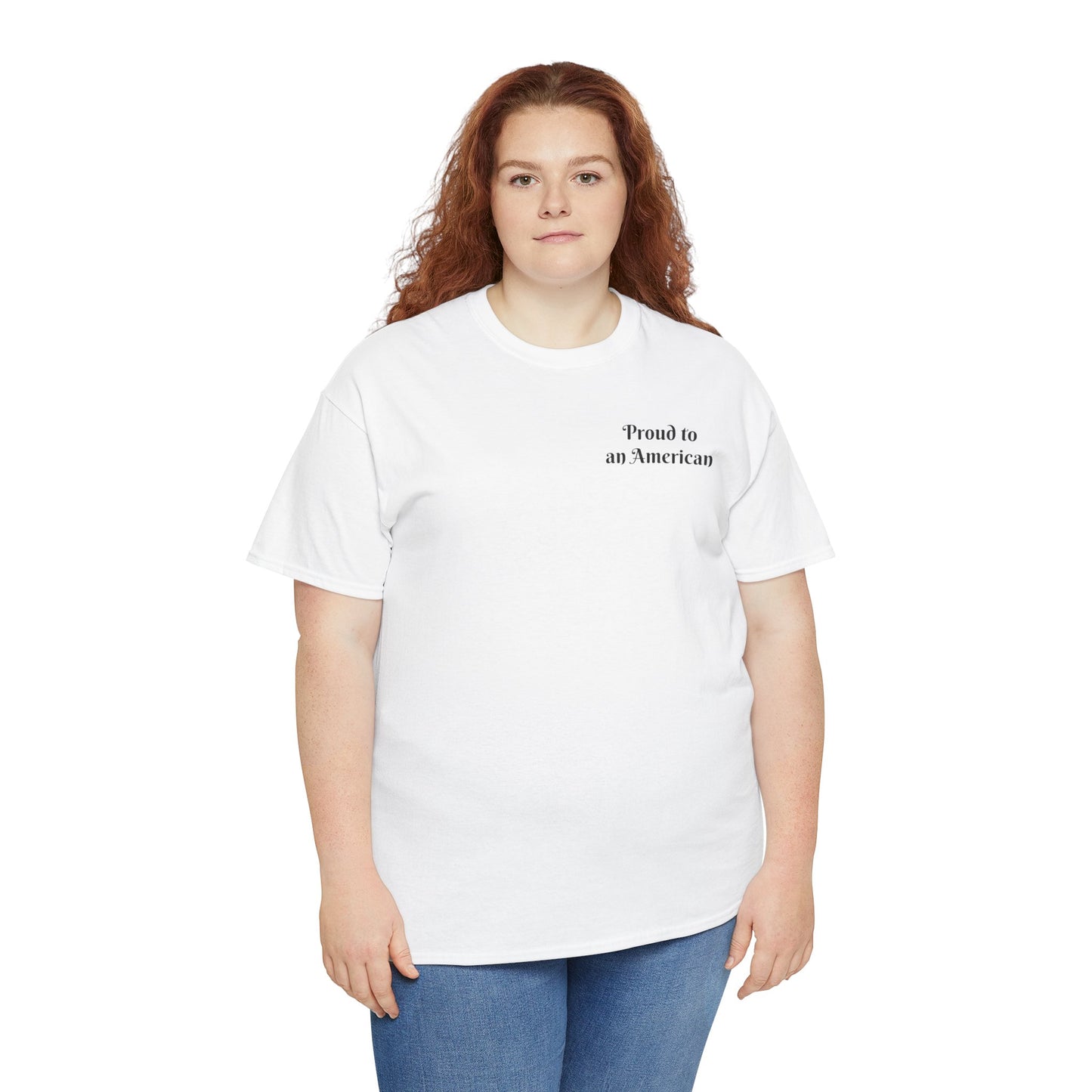Patriotic Unisex Heavy Cotton Tee - Proud to be an American