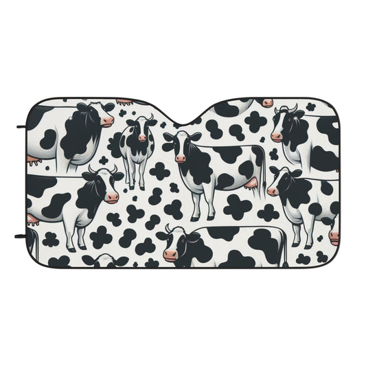 Fun Cow Print Car Sun Shades - UV Protection for Your Vehicle