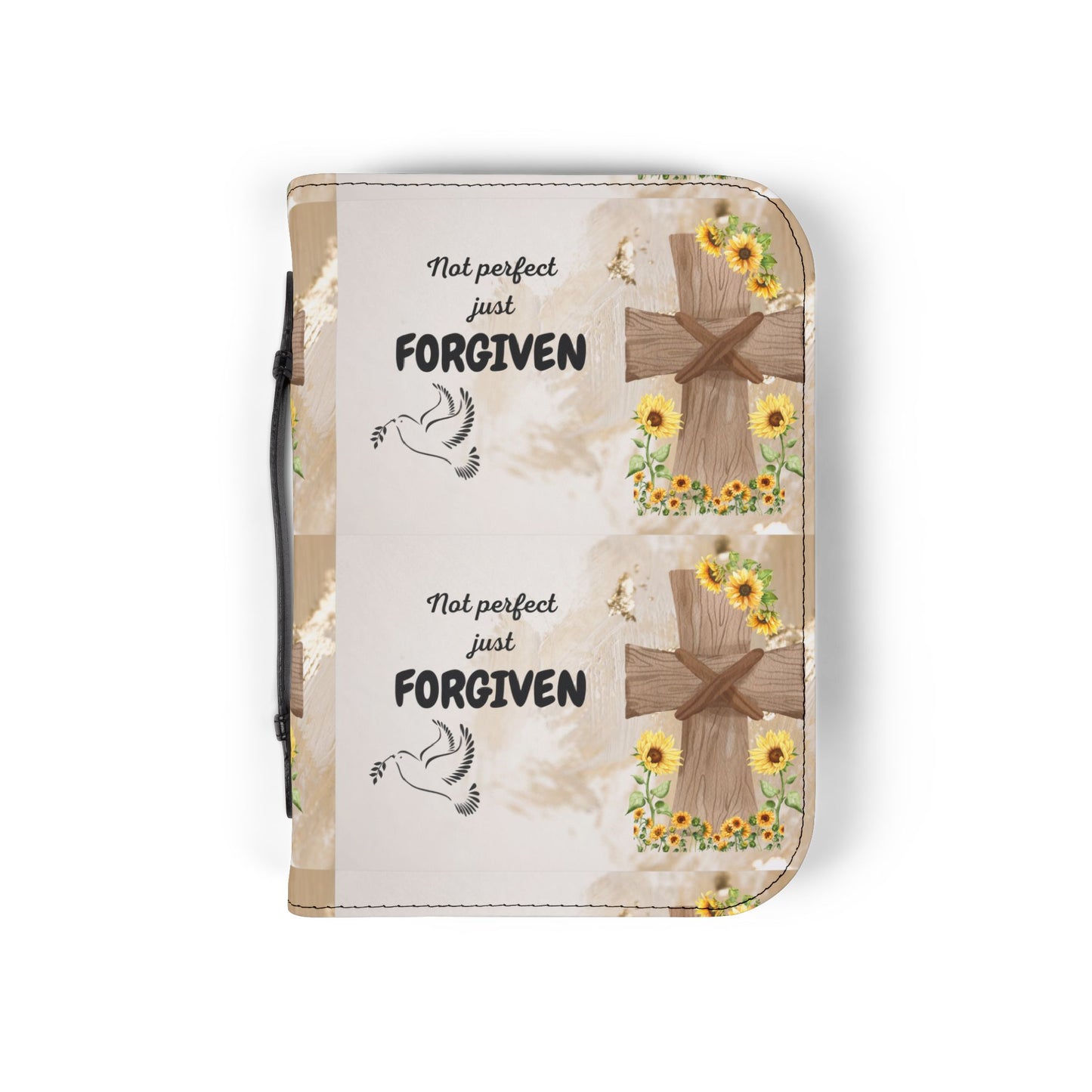 Bible Cover with Inspirational Design, Perfect for Gifts, Church, Journaling, Prayer, and Daily Use, Not Perfect Just Forgiven