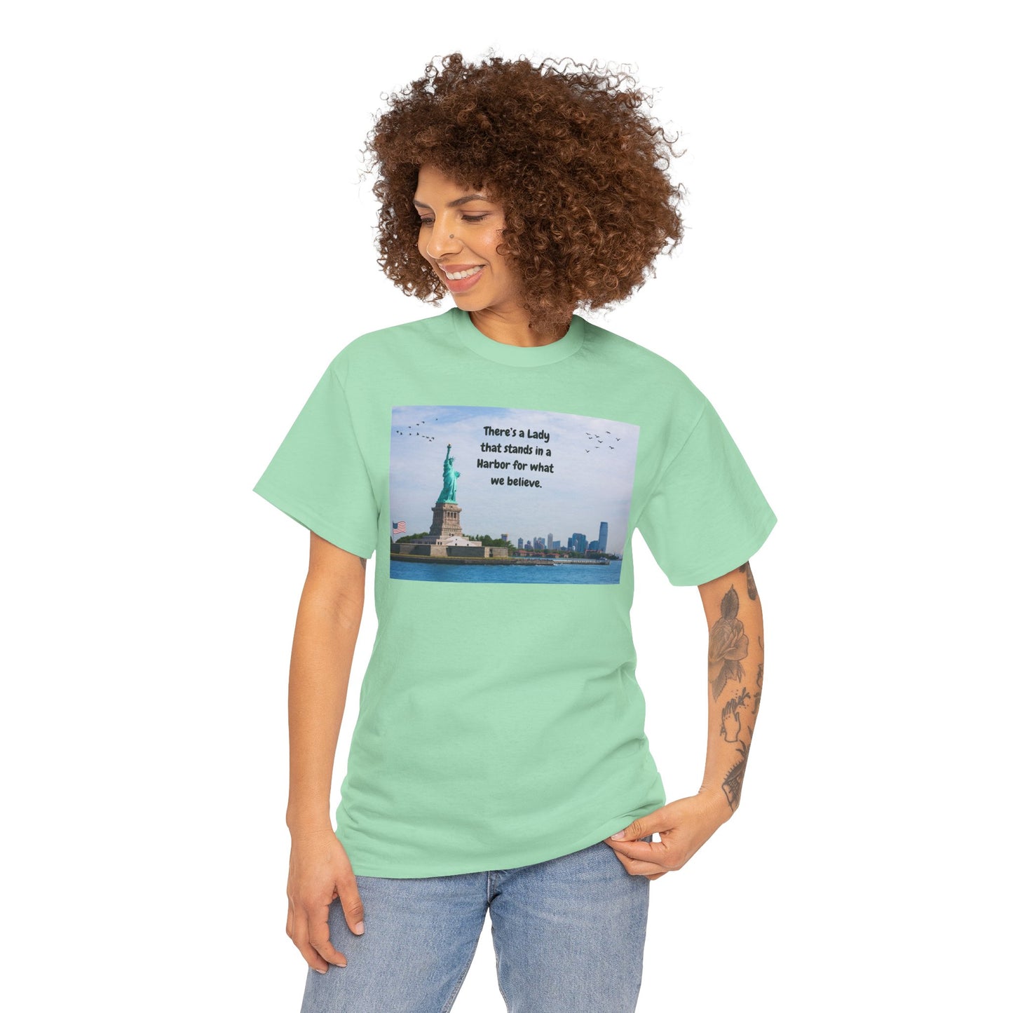 Unisex Heavy Cotton Tee with Lady Liberty Design, Inspirational Quote T-Shirt, Independence Day Gift, Patriot Apparel, New York [...]