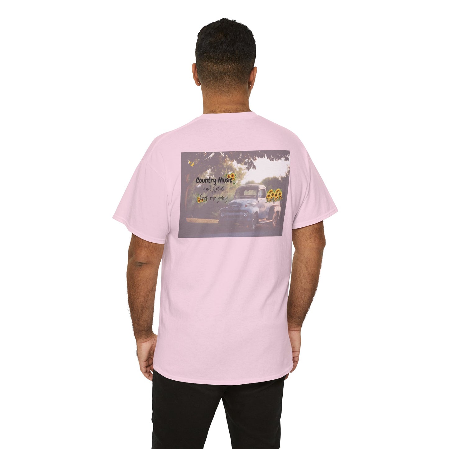 Unisex Heavy Cotton Tee with Country Music Design - Perfect for Music Lovers & Casual Outings