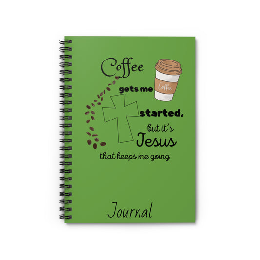 Christian Coffee Spiral Notebook - Inspirational Journal for Daily Reflections, Note-Taking, Gift for Coffee Lovers, Unique [...]