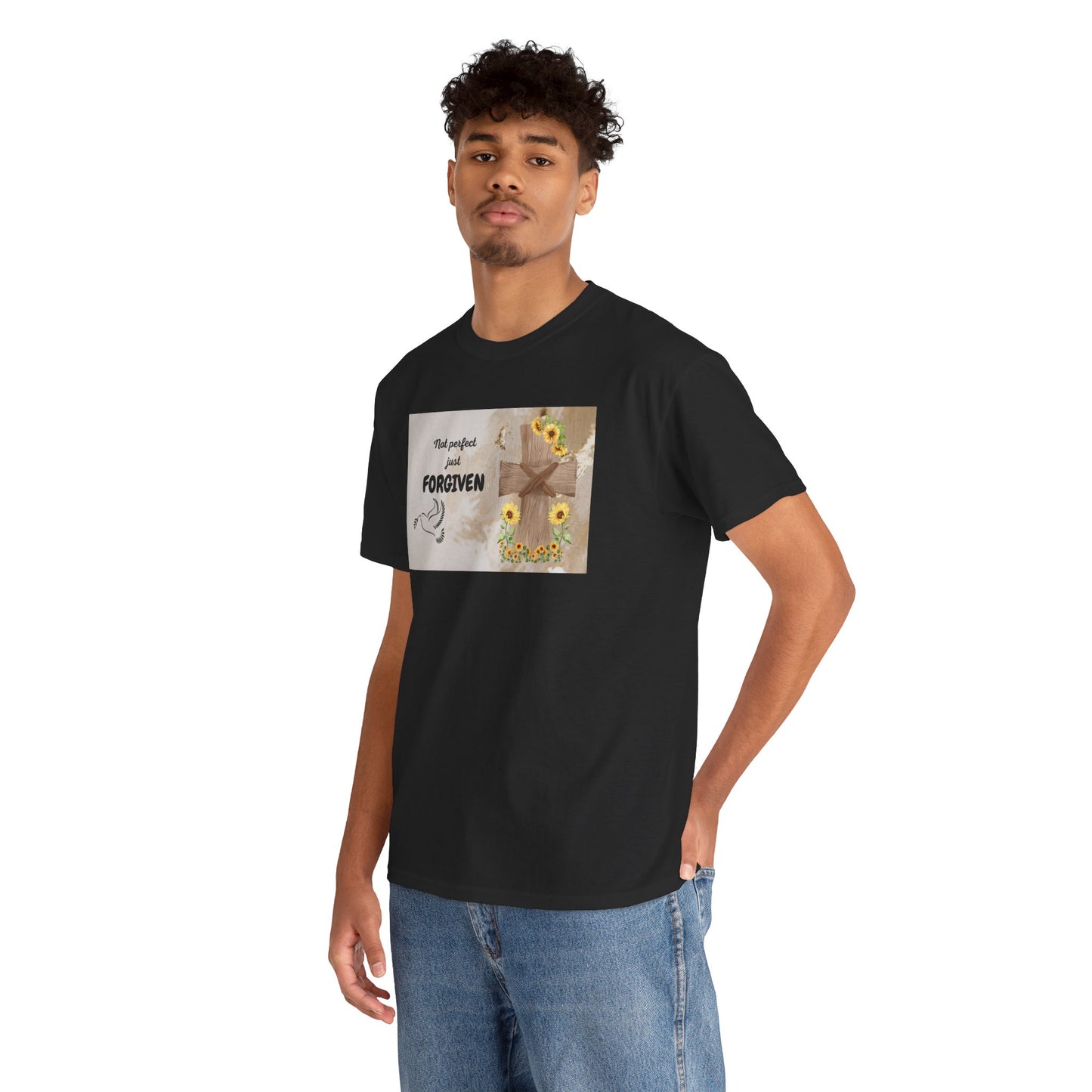 Forgiven Inspirational Tee, Unisex Cotton Shirt, Motivational Gift, Faith-Based Apparel, Summer Casual Wear, Spiritual Reminder