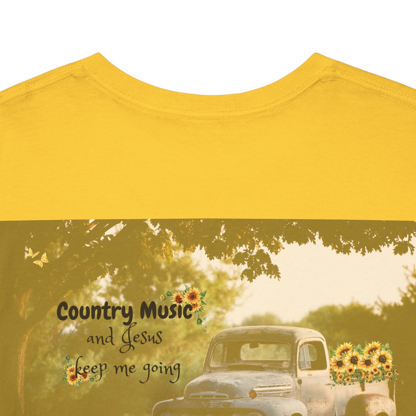 Unisex Heavy Cotton Tee with Country Music Design - Perfect for Music Lovers & Casual Outings