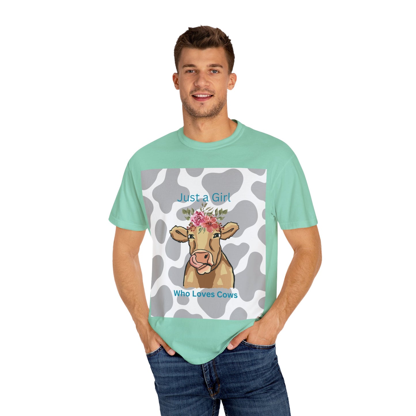 Just a Girl Who Loves Cows T-shirt - Fun and Whimsical Cotton Tee for Animal Lovers