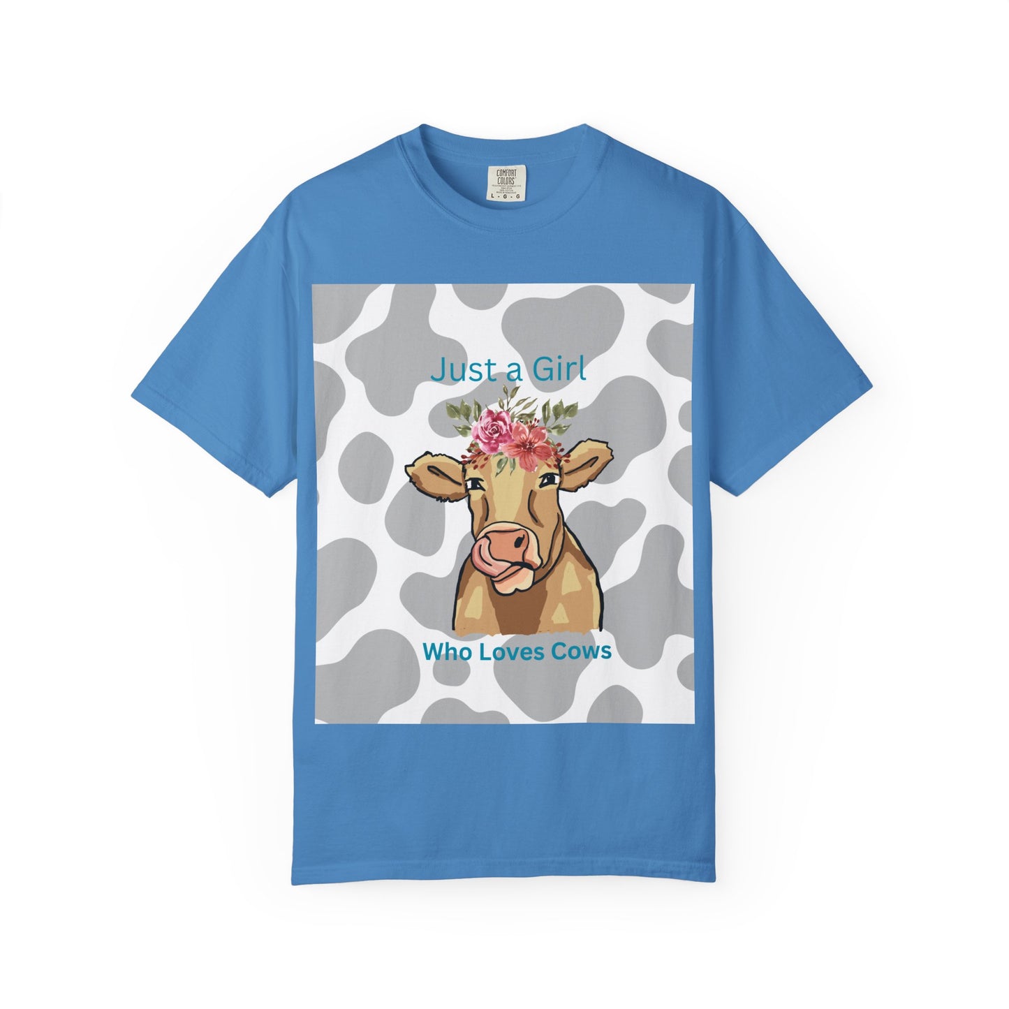 Just a Girl Who Loves Cows T-shirt - Fun and Whimsical Cotton Tee for Animal Lovers