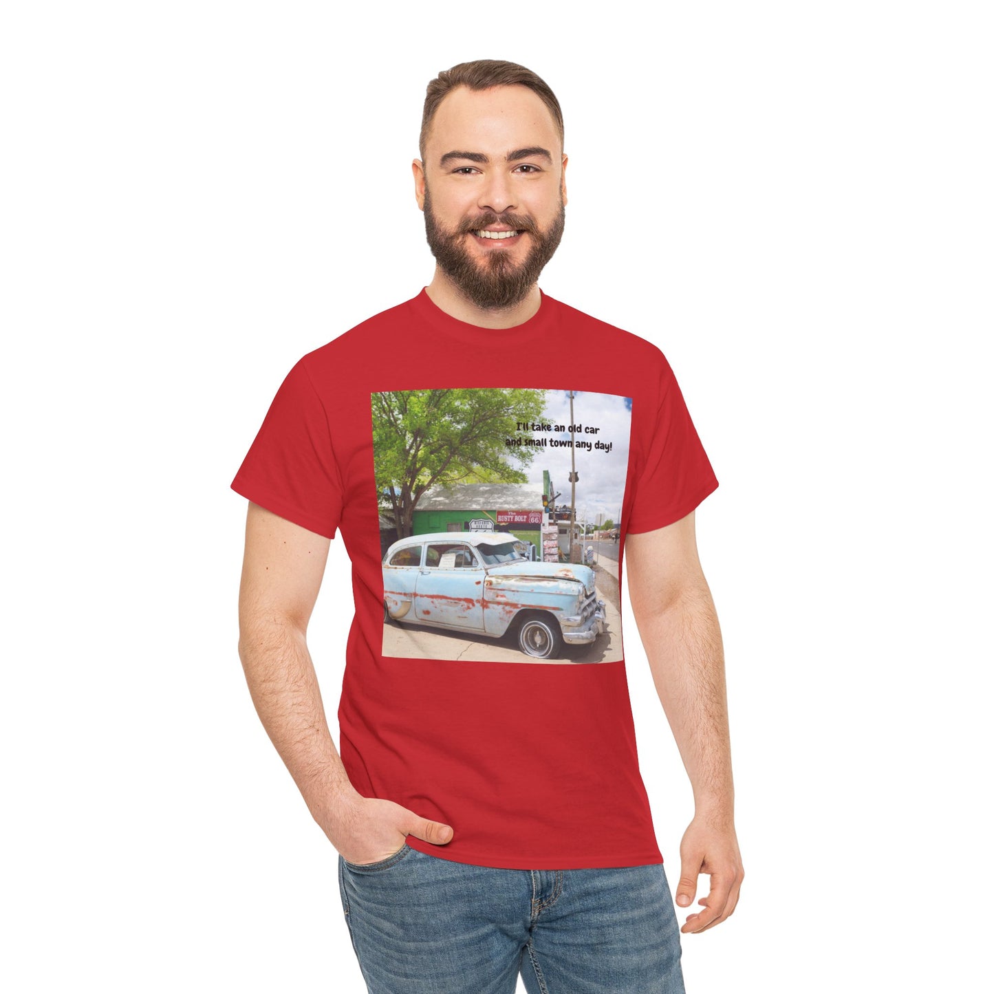 Rustic Vintage Car Tee - Retro Aesthetic Graphic T-Shirt for Casual Outings, Gifts, Travel, Summer Wardrobe, Road Trip Wear