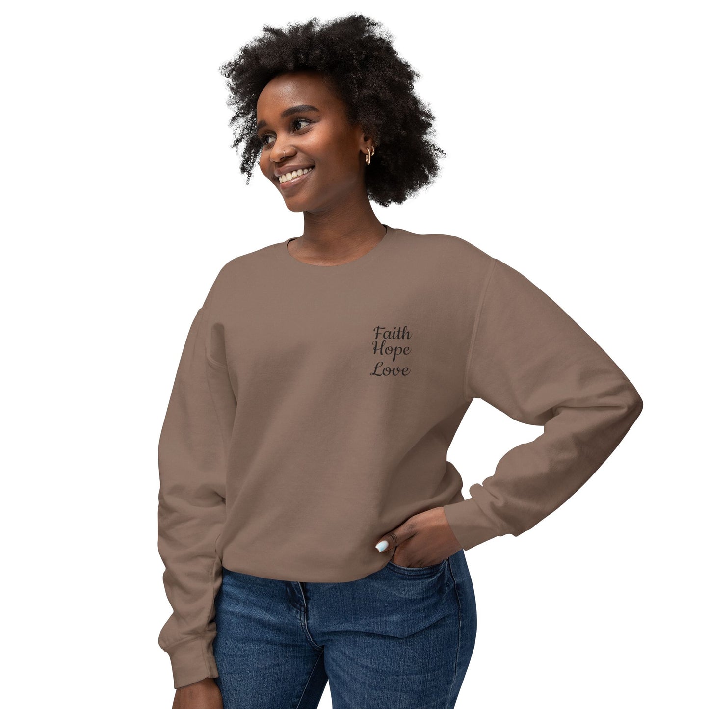 Faith, Hope, Love Unisex Lightweight Crewneck Sweatshirt