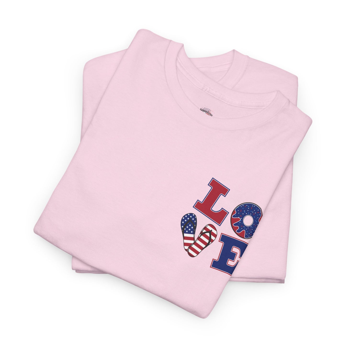 Patriotic Love Unisex Heavy Cotton Tee - God Bless the USA Design