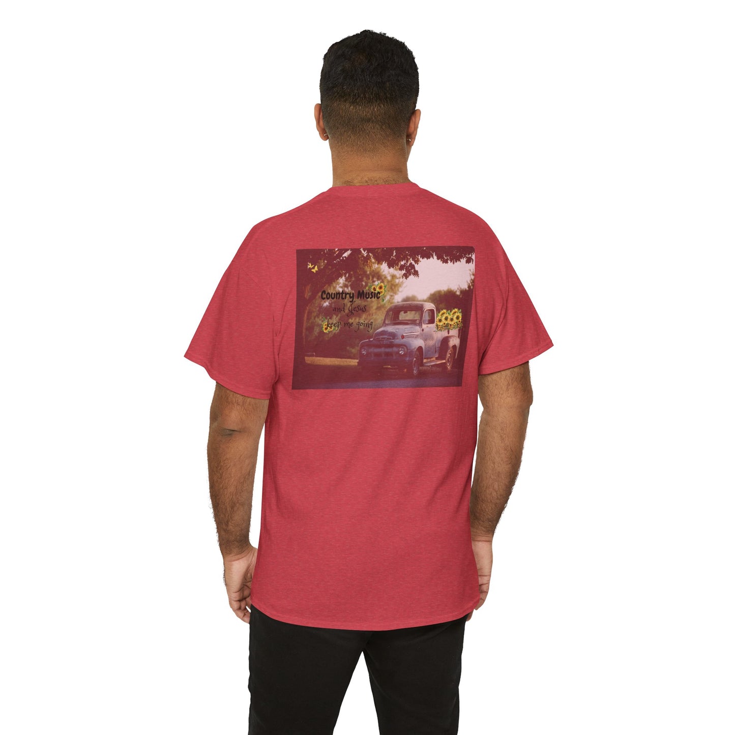 Unisex Heavy Cotton Tee with Country Music Design - Perfect for Music Lovers & Casual Outings