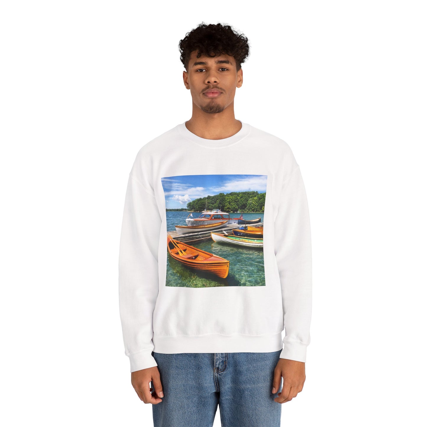 Scenic Boats Unisex Heavy Blend™ Crewneck Sweatshirt - Perfect for Nautical Enthusiasts