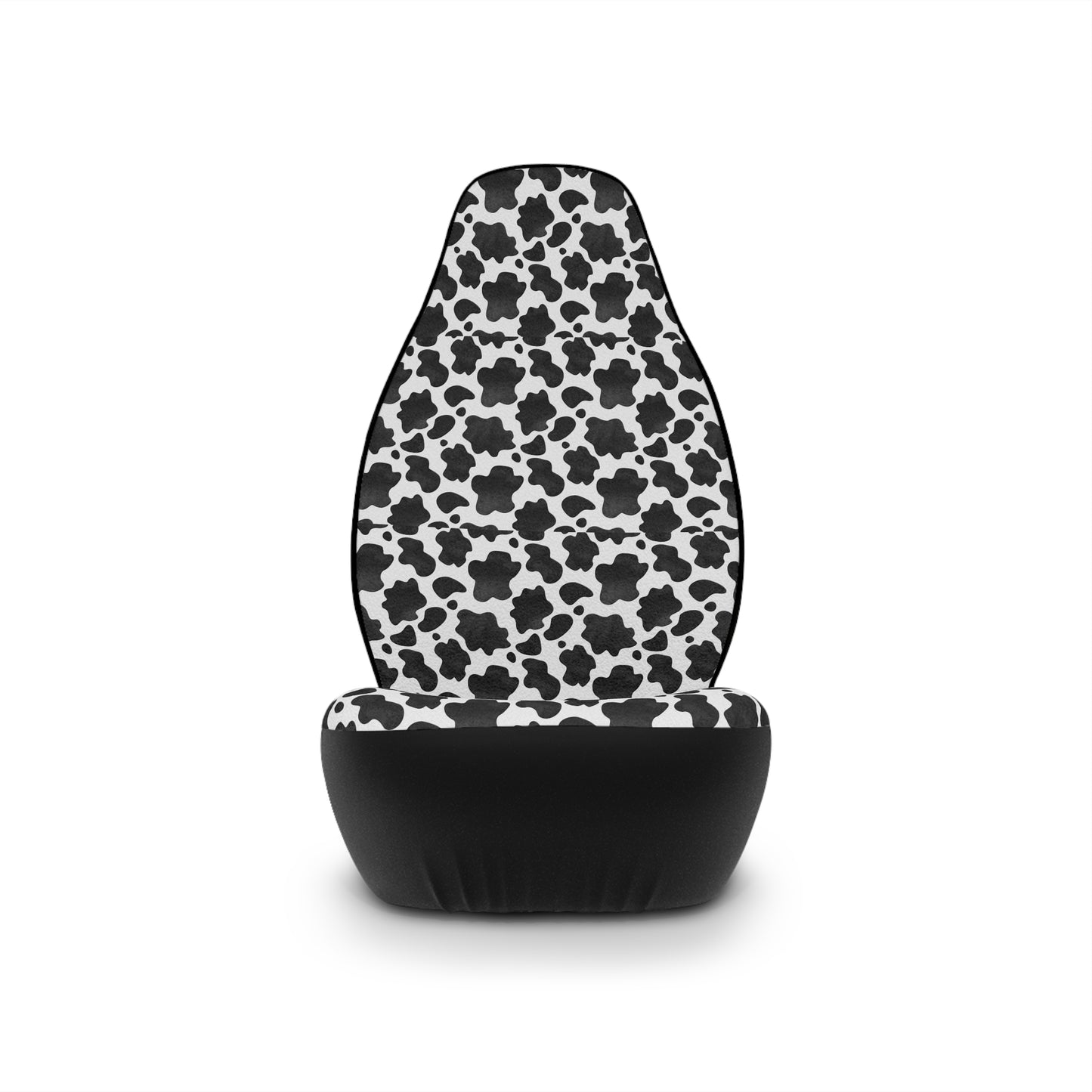 Stylish Black and White Floral Car Seat Covers - Trendy Auto Interior Accessories