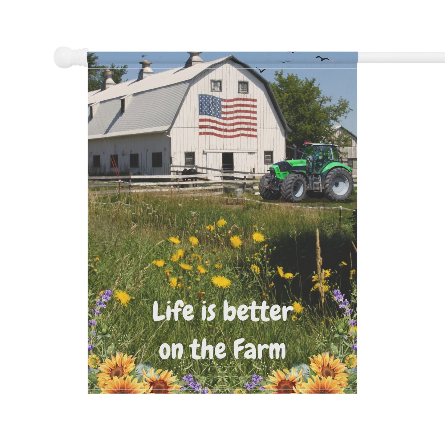 Farmhouse Garden Banner - Life is Better on the Farm, Outdoor Decor, Country Home, Farmhouse Style, Garden Flag, Harvest Decor