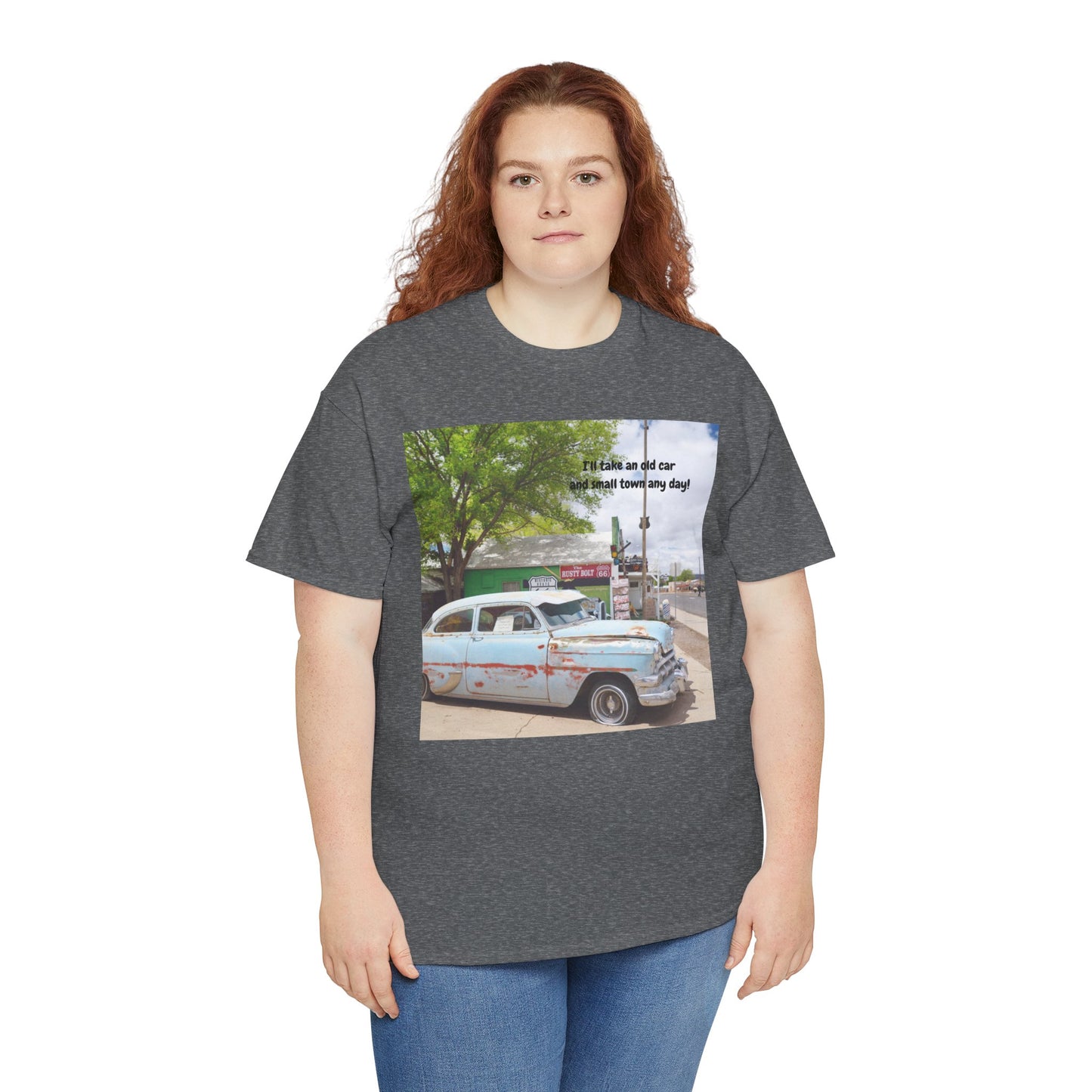 Rustic Vintage Car Tee - Retro Aesthetic Graphic T-Shirt for Casual Outings, Gifts, Travel, Summer Wardrobe, Road Trip Wear
