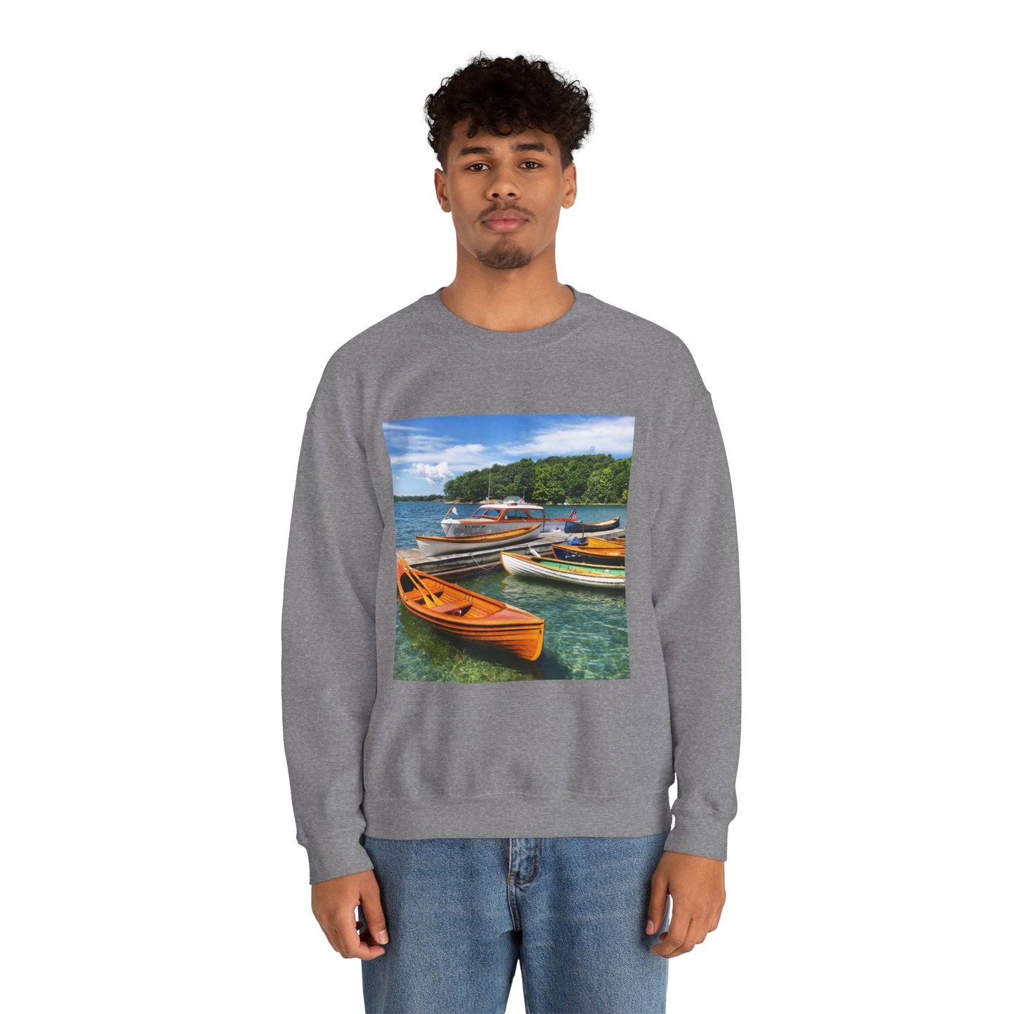 Scenic Boats Unisex Heavy Blend™ Crewneck Sweatshirt - Perfect for Nautical Enthusiasts