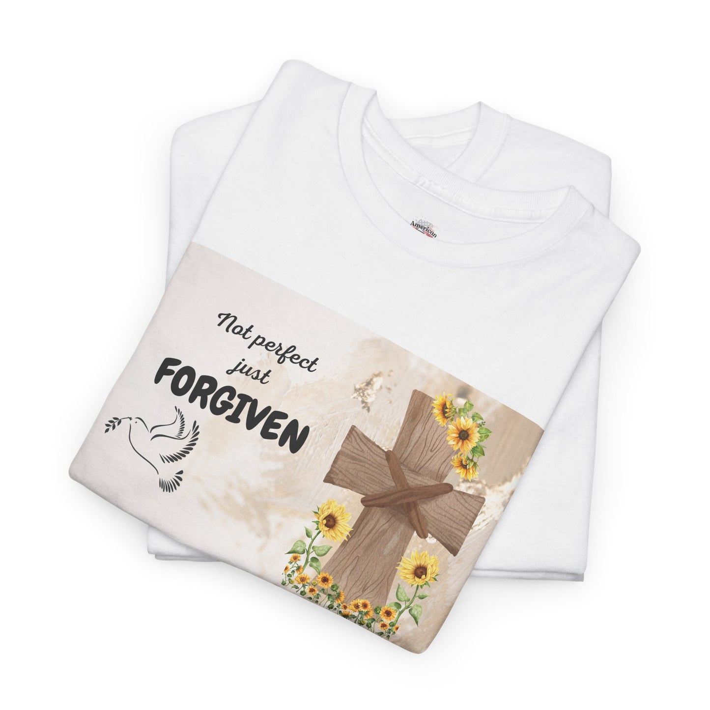 Forgiven Inspirational Tee, Unisex Cotton Shirt, Motivational Gift, Faith-Based Apparel, Summer Casual Wear, Spiritual Reminder