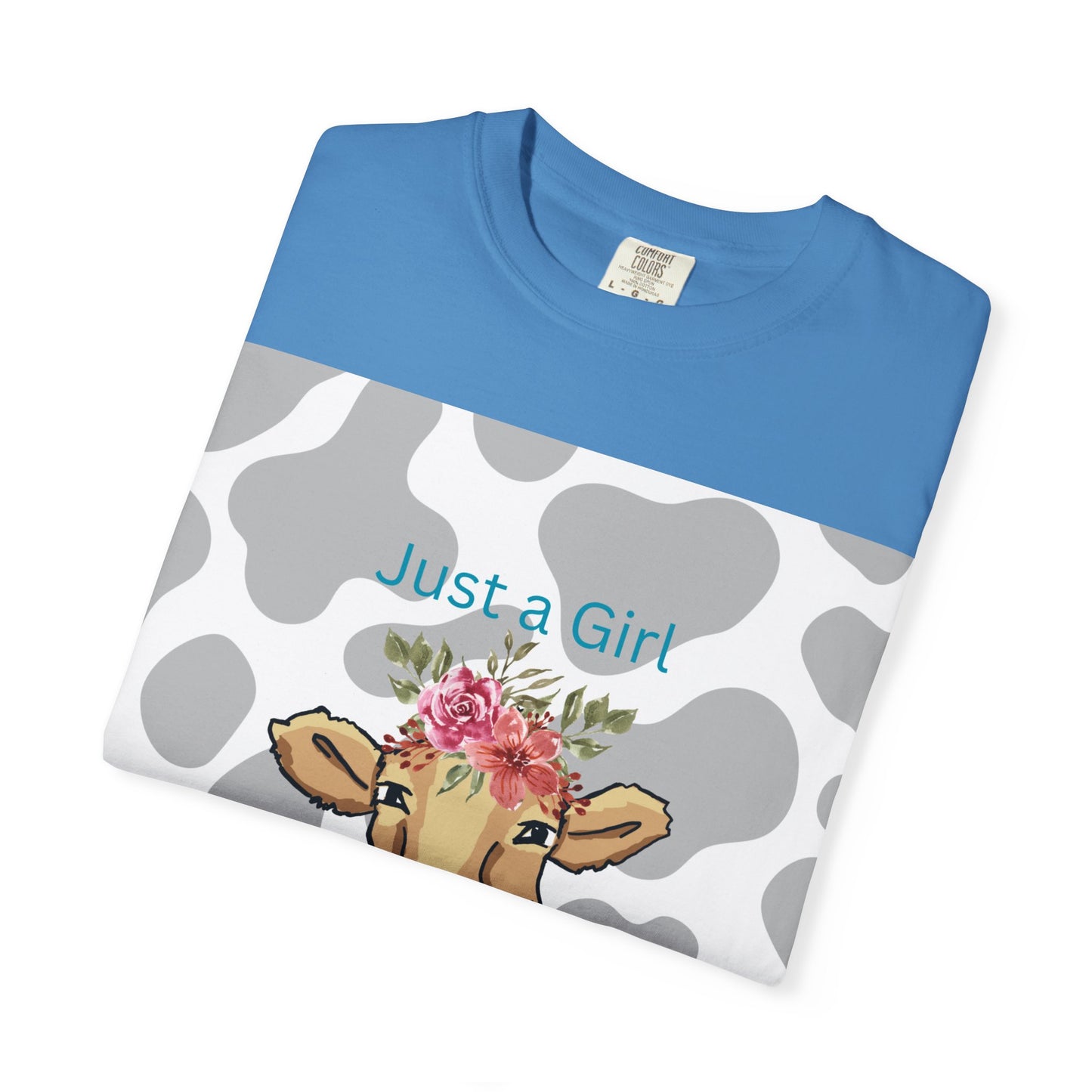 Just a Girl Who Loves Cows T-shirt - Fun and Whimsical Cotton Tee for Animal Lovers