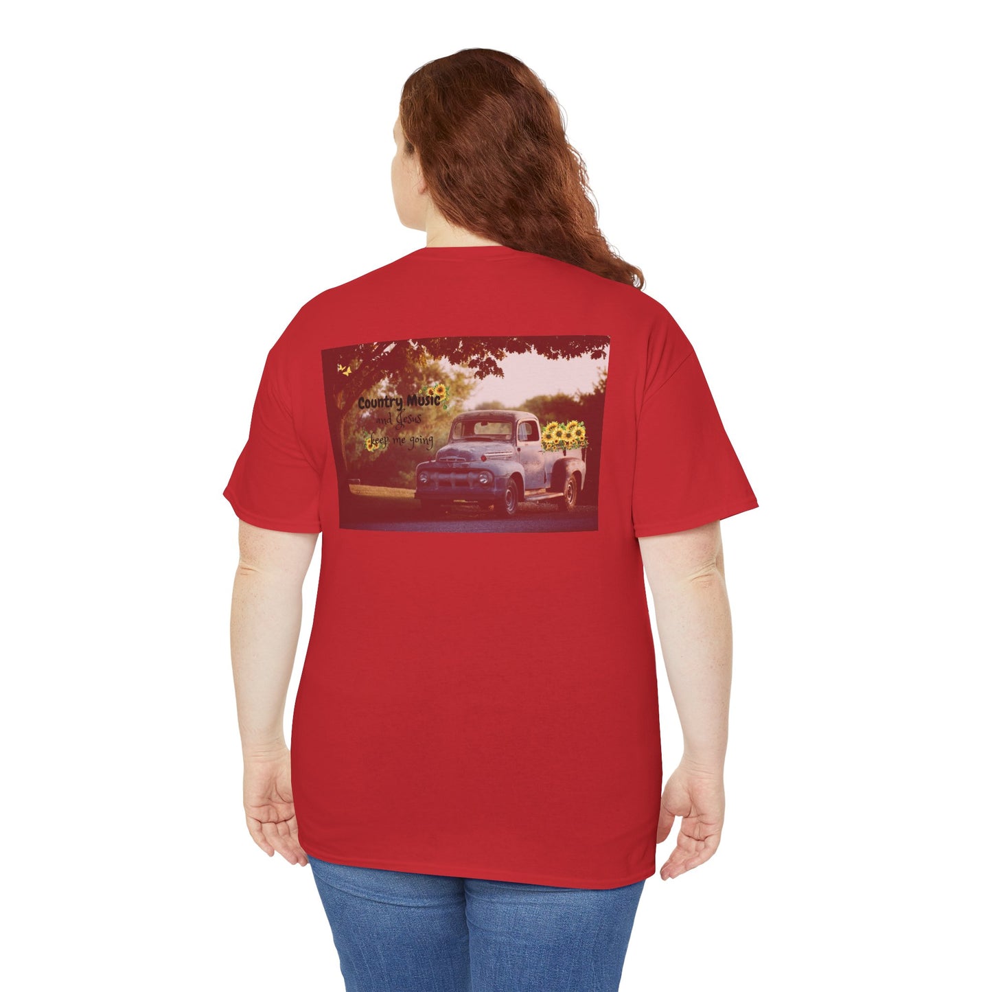 Unisex Heavy Cotton Tee with Country Music Design - Perfect for Music Lovers & Casual Outings
