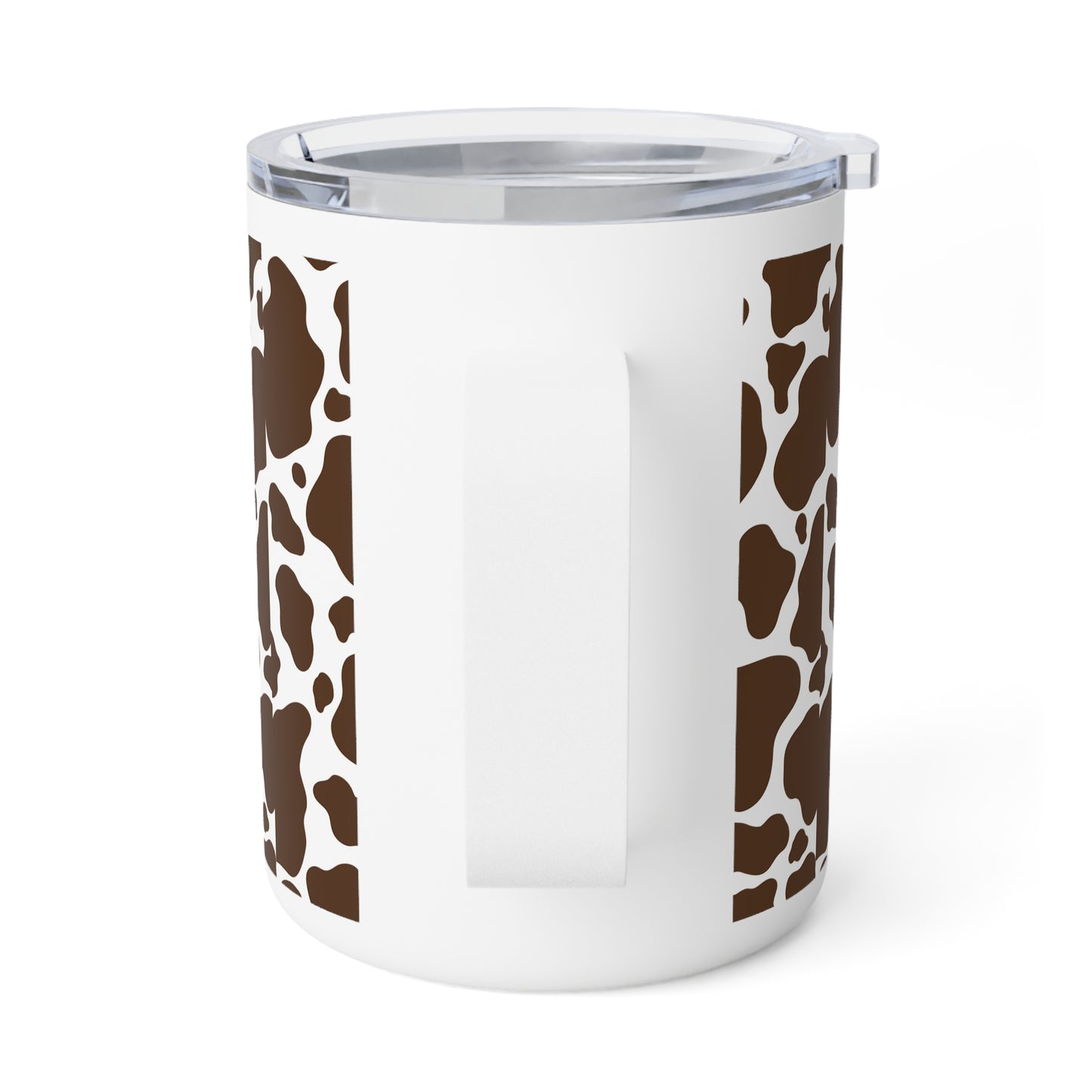 Cute Cow Print Insulated Coffee Mug | 10oz Travel Mug for Animal Lovers