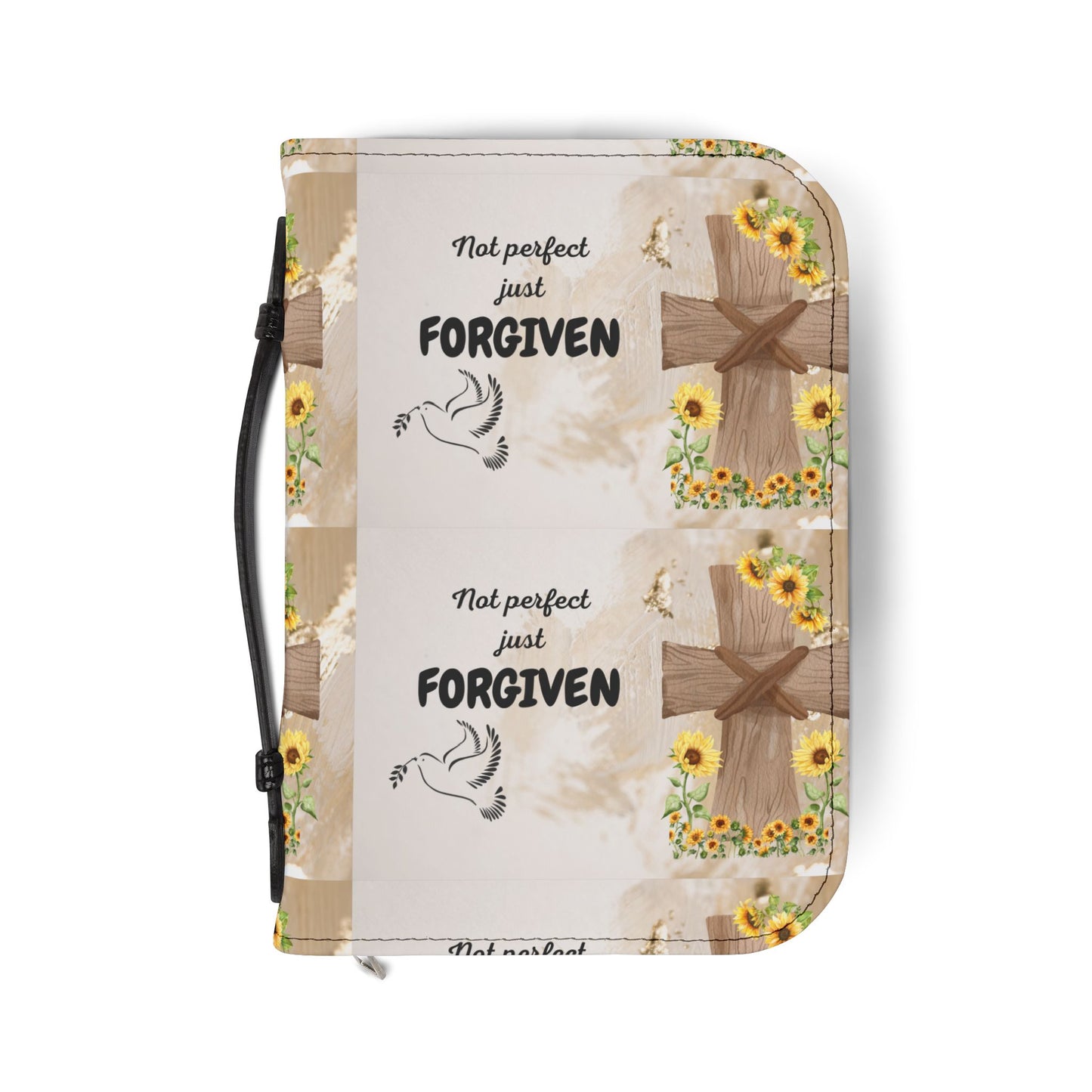 Bible Cover with Inspirational Design, Perfect for Gifts, Church, Journaling, Prayer, and Daily Use, Not Perfect Just Forgiven