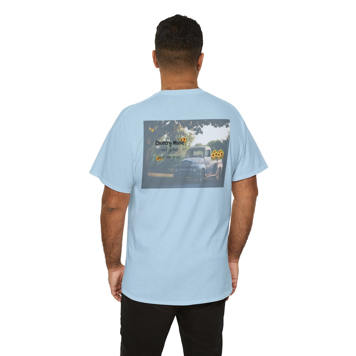 Unisex Heavy Cotton Tee with Country Music Design - Perfect for Music Lovers & Casual Outings