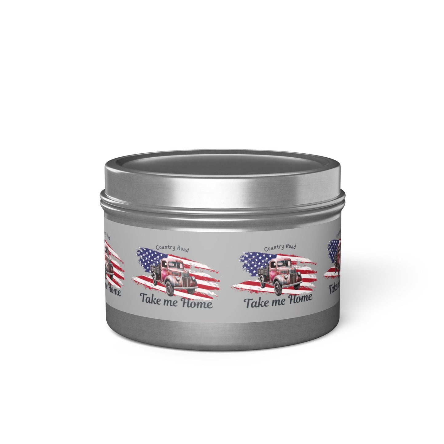 Rustic Tin Candle - 'Take Me Home' with Vintage Truck Design