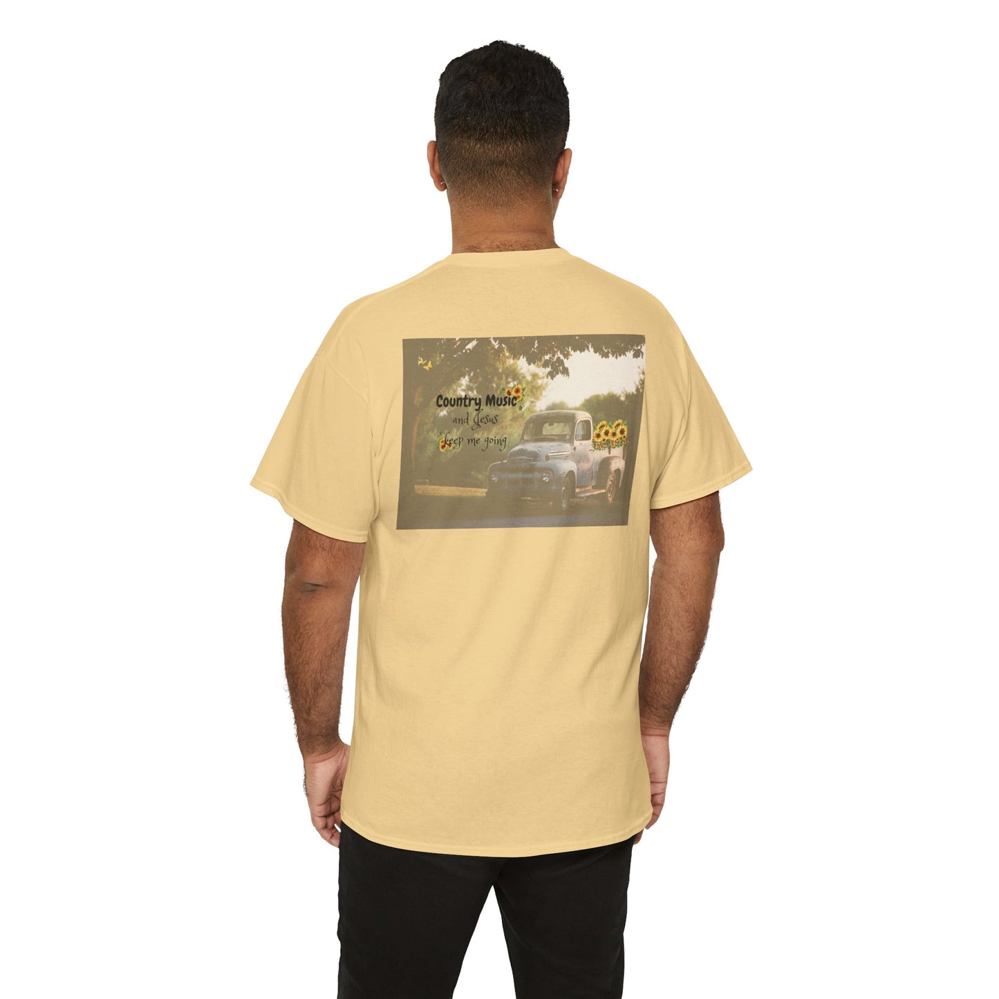 Unisex Heavy Cotton Tee with Country Music Design - Perfect for Music Lovers & Casual Outings