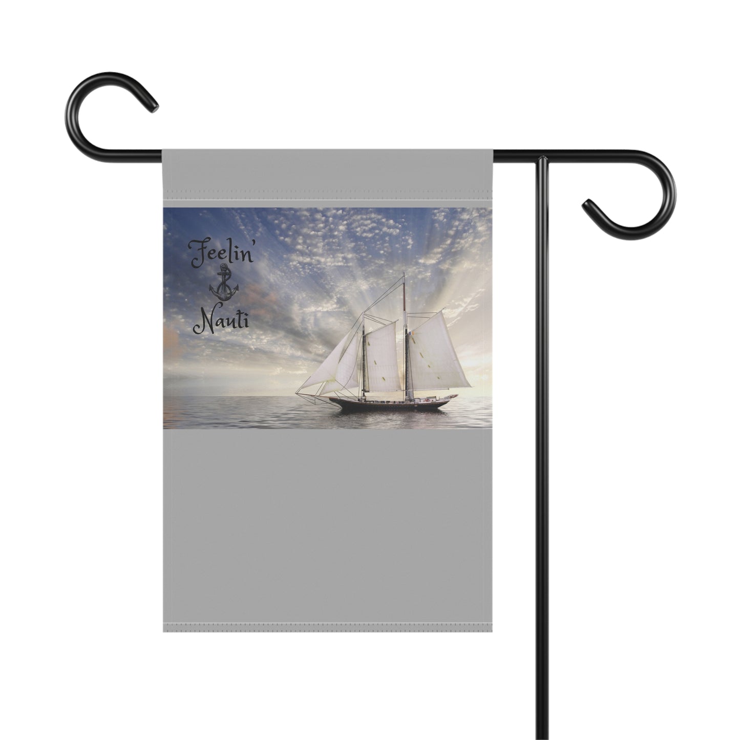 Nautical Garden Banner, Outdoor Decor, Sailboat Flag, Maritime Home Decoration, Beach House Sign, Coastal Charm