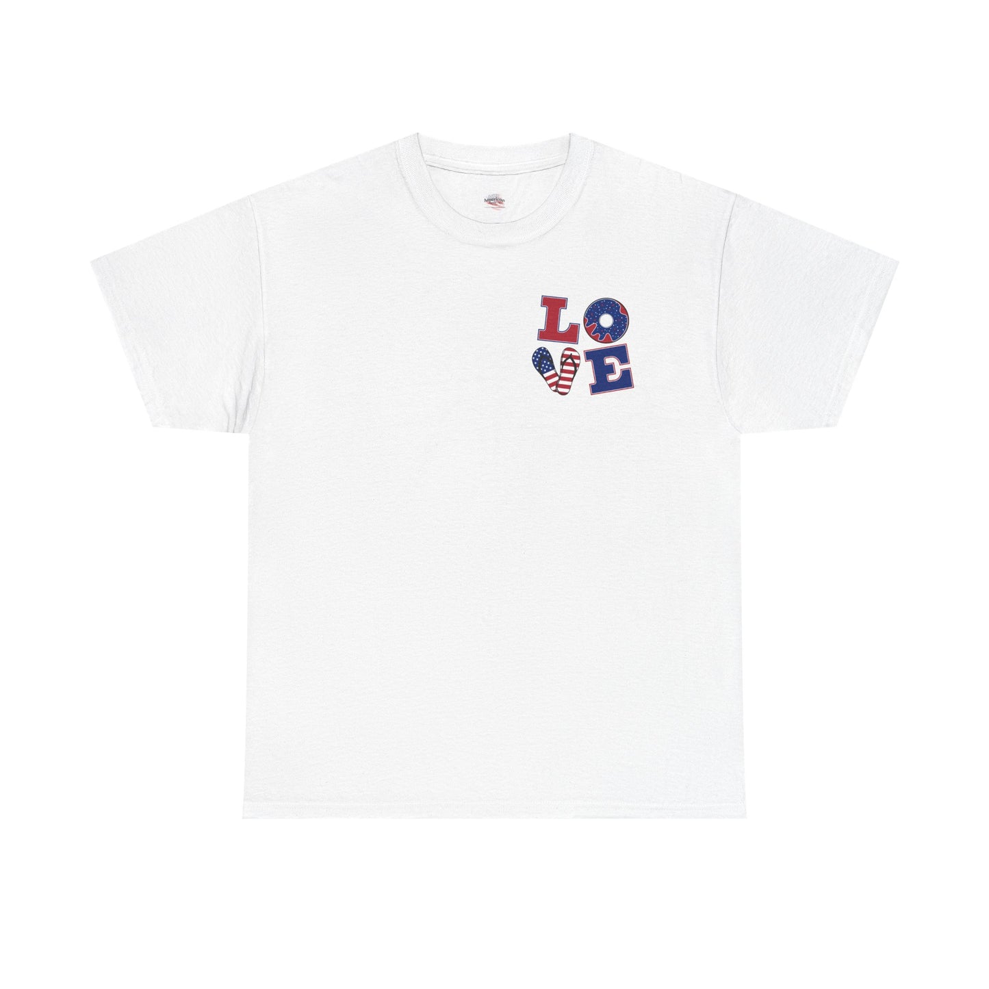 Patriotic Love Unisex Heavy Cotton Tee - God Bless the USA Design