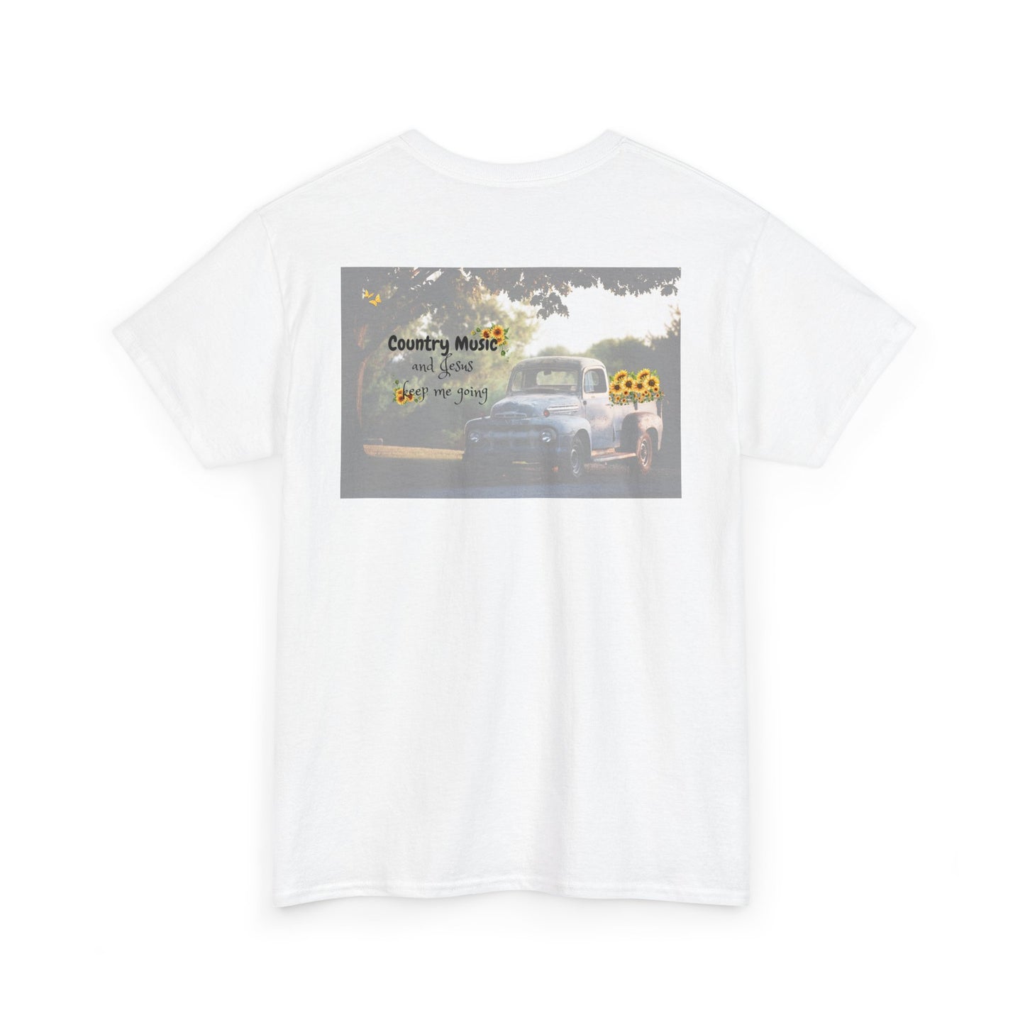 Unisex Heavy Cotton Tee with Country Music Design - Perfect for Music Lovers & Casual Outings