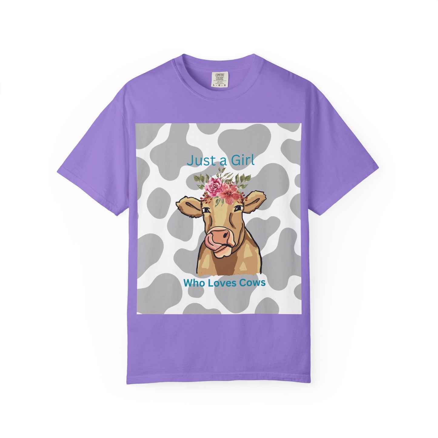 Just a Girl Who Loves Cows T-shirt - Fun and Whimsical Cotton Tee for Animal Lovers