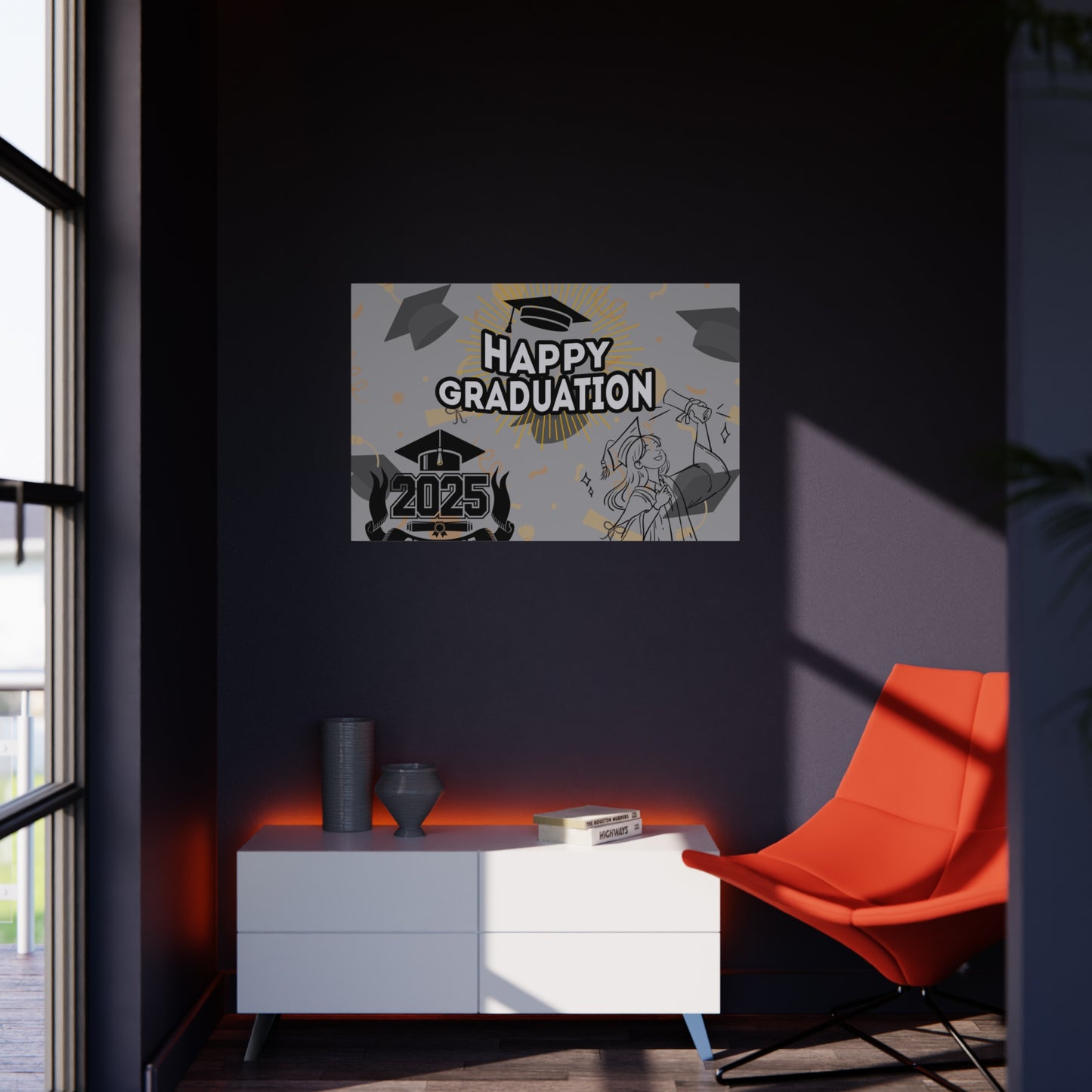 Graduation Foam Board Sign – Happy Graduation 2025 Decoration