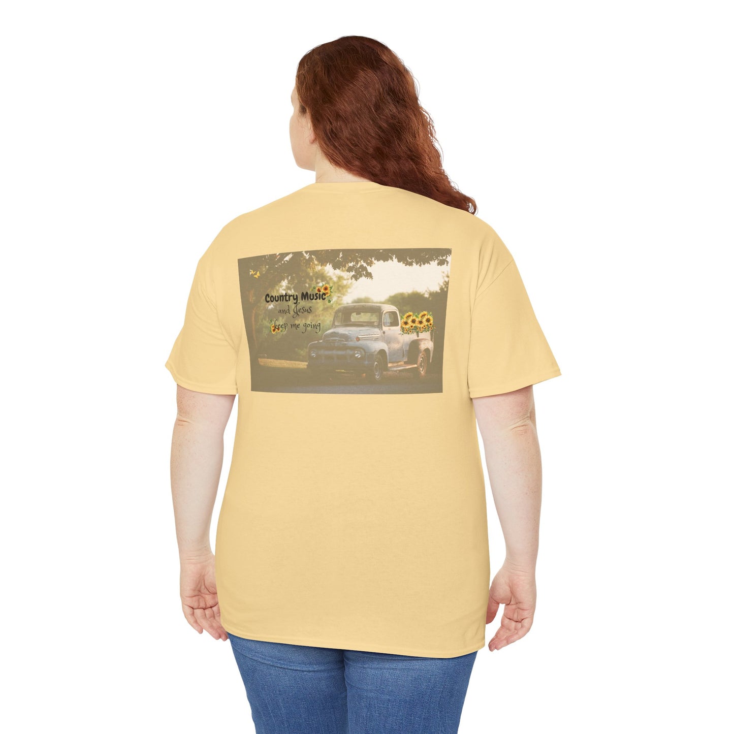 Unisex Heavy Cotton Tee with Country Music Design - Perfect for Music Lovers & Casual Outings