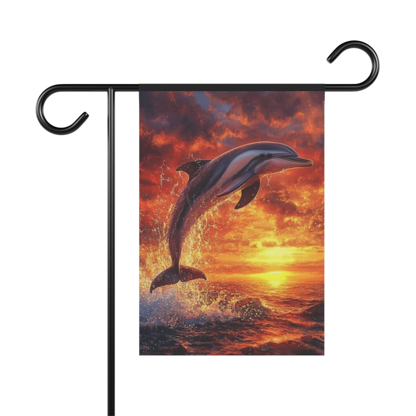 Dolphin Sunset Garden Banner