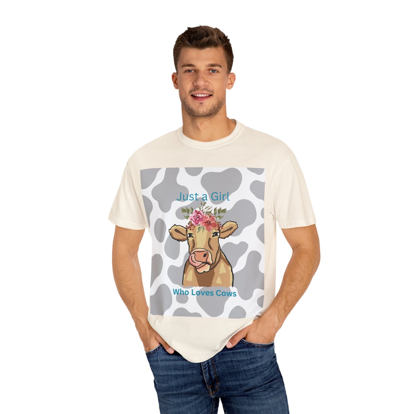 Just a Girl Who Loves Cows T-shirt - Fun and Whimsical Cotton Tee for Animal Lovers