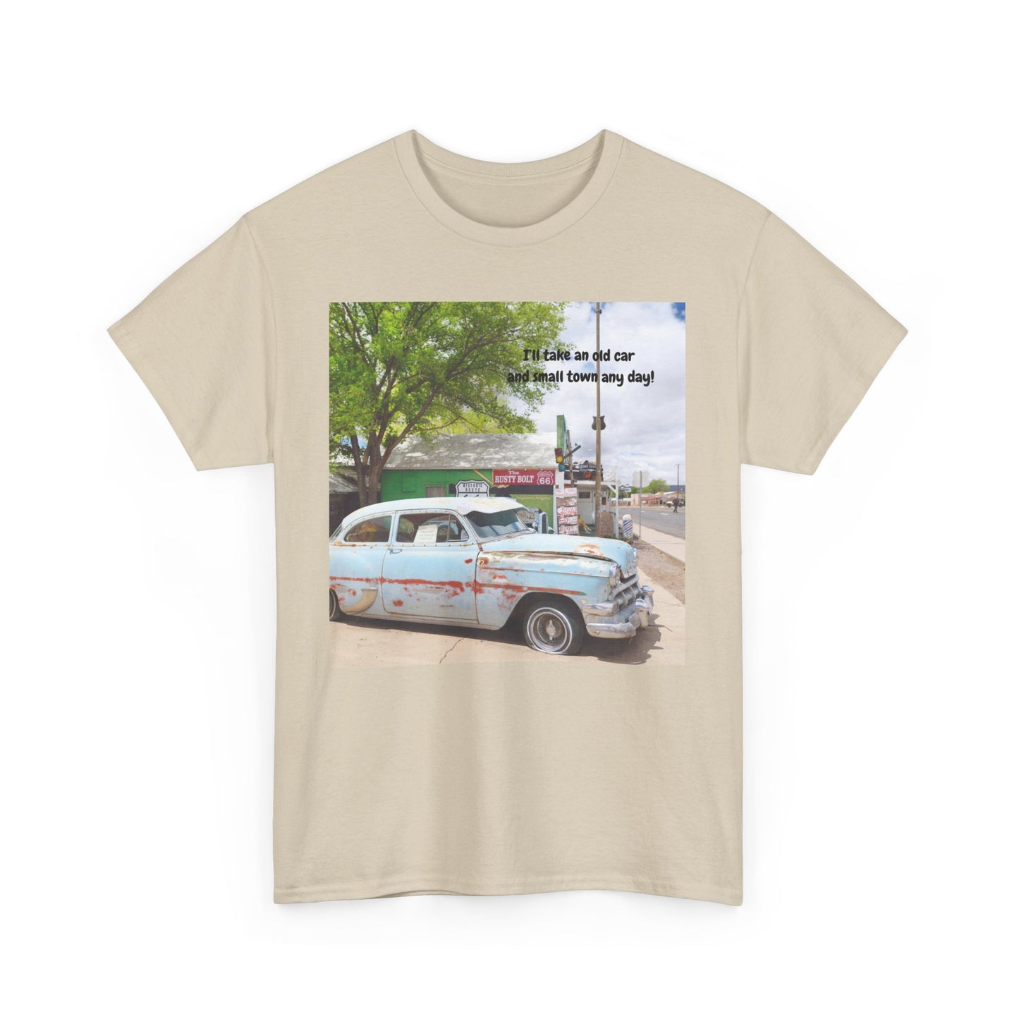 Rustic Vintage Car Tee - Retro Aesthetic Graphic T-Shirt for Casual Outings, Gifts, Travel, Summer Wardrobe, Road Trip Wear