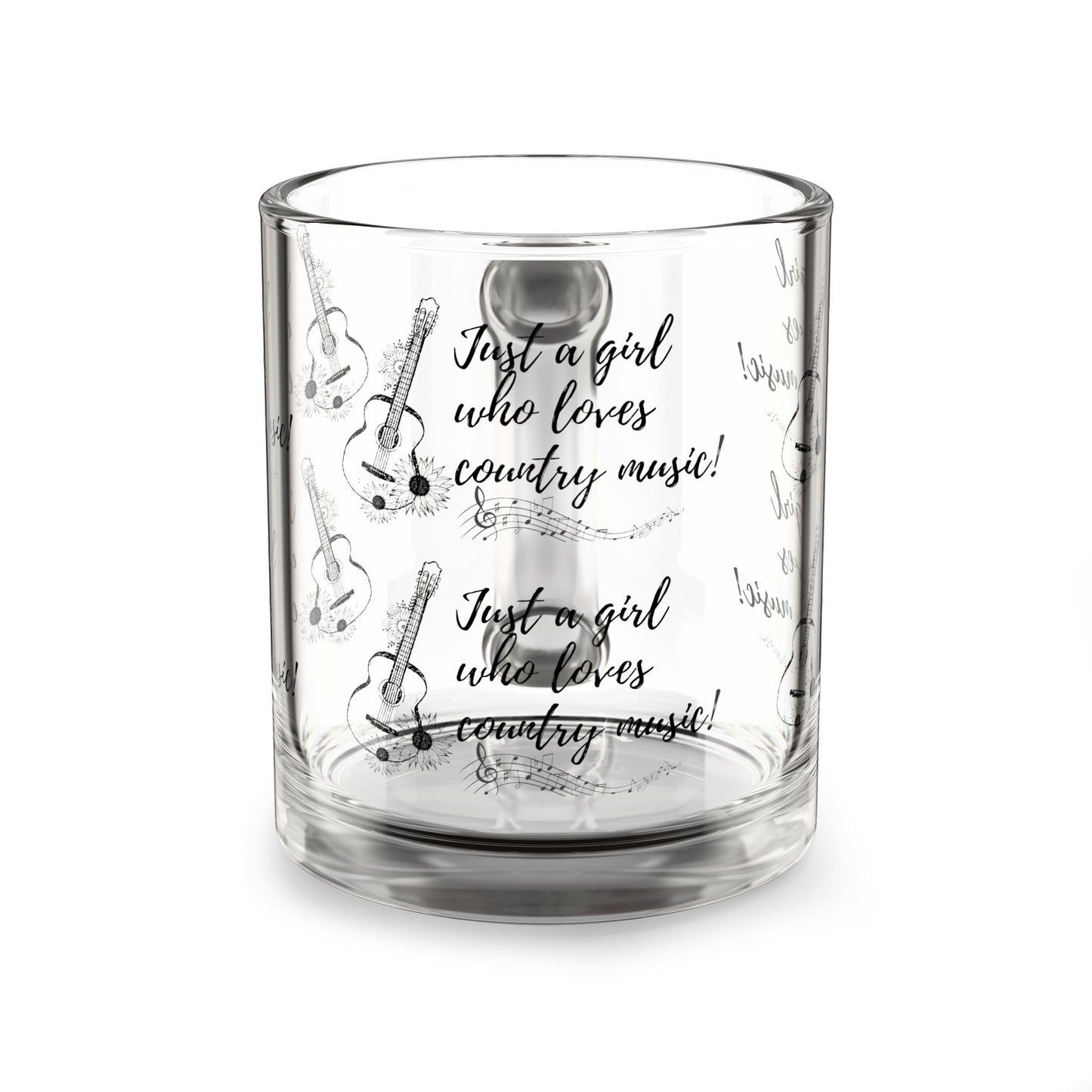 Just a Girl Who Loves Country Music Glass Mug - 10oz