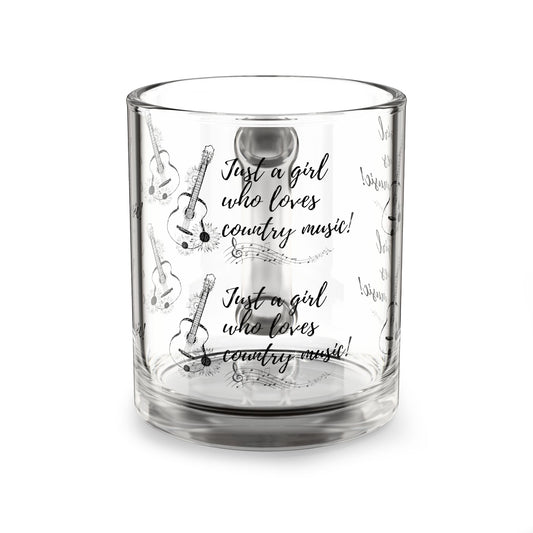 Just a Girl Who Loves Country Music Glass Mug - 10oz