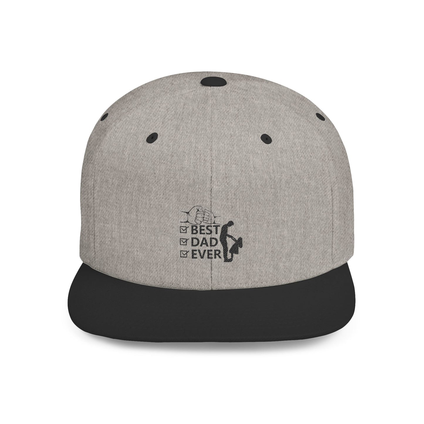 Best Dad Ever Flat Bill Snapback Hat