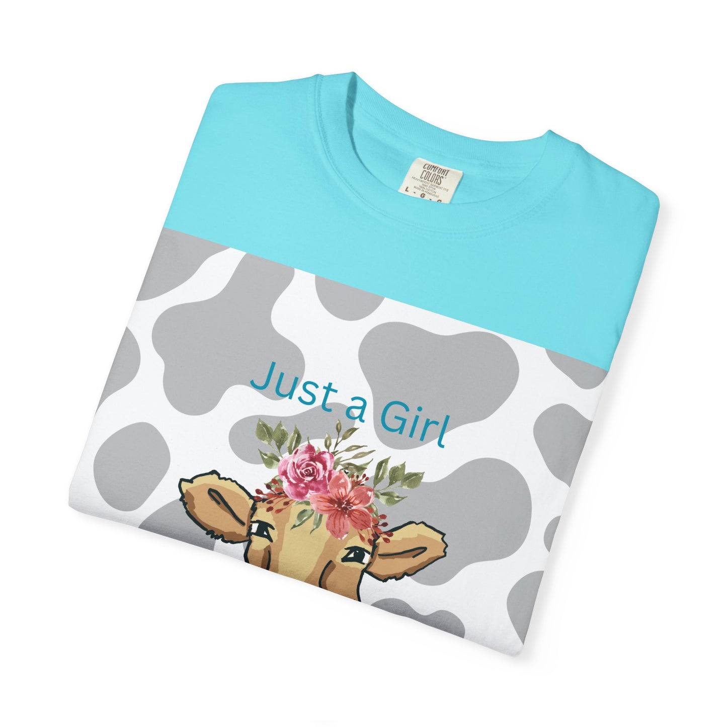 Just a Girl Who Loves Cows T-shirt - Fun and Whimsical Cotton Tee for Animal Lovers